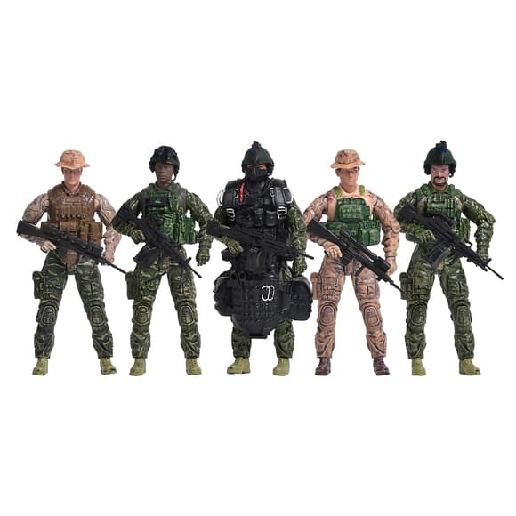 Игровой набор фигурок солдат ELITE FORCE  — МОРСКИЕ КОТИКИ (5 фигурок, аксесс.)