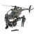 Ігровий набір ELITE FORCE — БАГАТОЦІЛЬОВИЙ ГВИНТОКРИЛ MH-6 (гвинтокрил, мотоцикл, фігурки, аксес.)