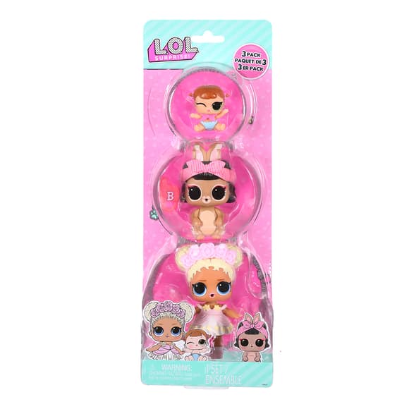 Набор игровых фигурок L.O.L. Surprise! серии OPP Tot + Pet + Lil Sis - Флаувер Чайлд, Шорт Стоп Хо