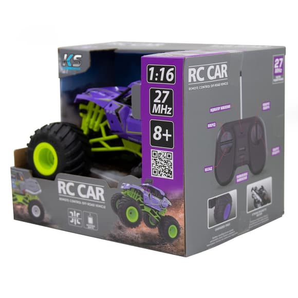 Автомобиль Bigfoot Off-road на р/у – Violet (1:16, 27 МГц (MHz))