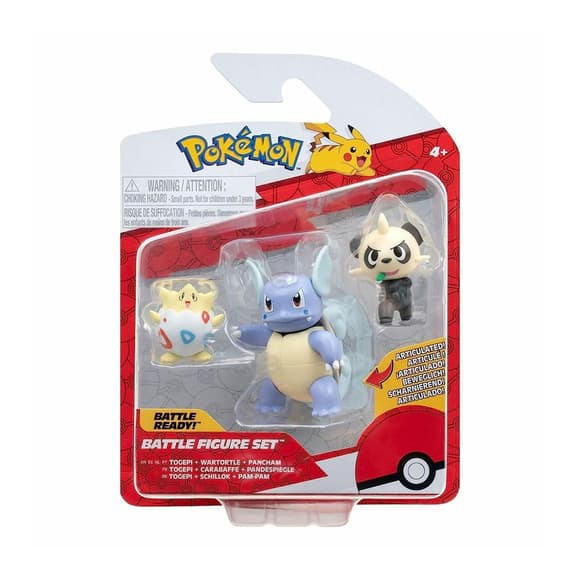 Набор игровых фигурок Pokemon W17 - Тогепи, Панчам, Вартортл