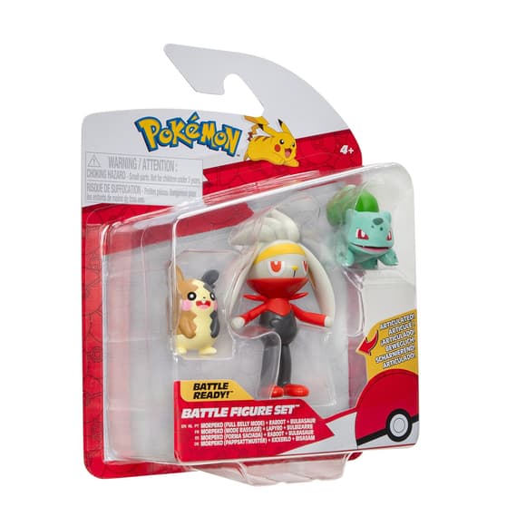 Набор игровых фигурок Pokemon W18 - Морпеко, Бульбазавр, Рабут