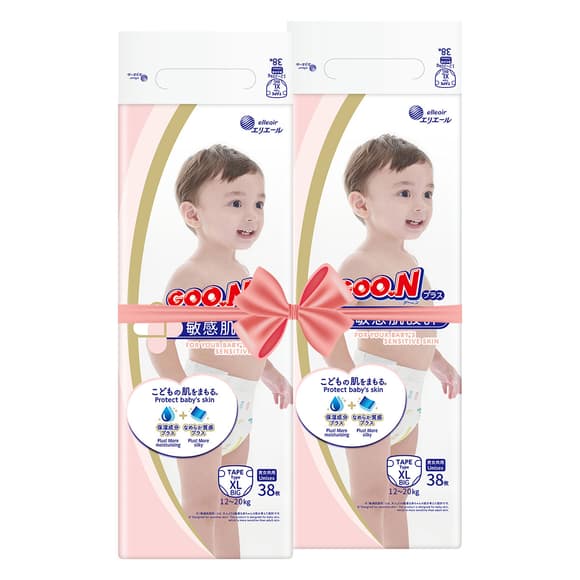 Подгузники Goo.N Plus для детей (размер 5(XL), 12-20 кг, 76 шт)