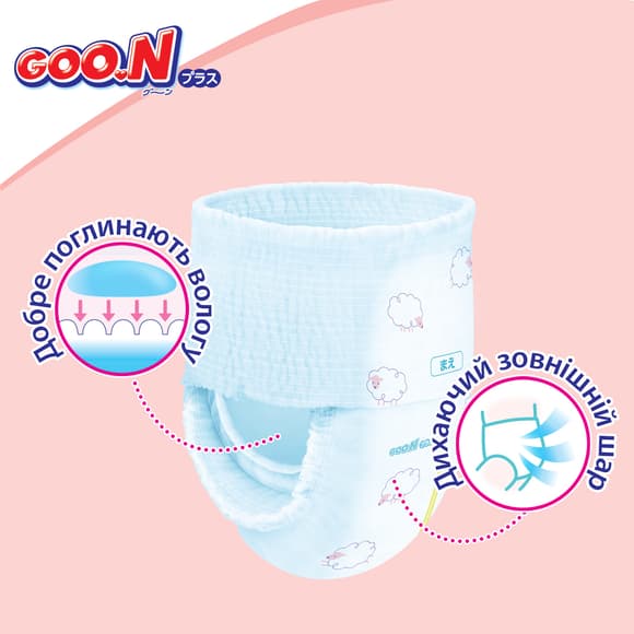 Трусики-подгузники Goo.N Plus для детей (размер 4(L), 9-14 кг, 88 шт)