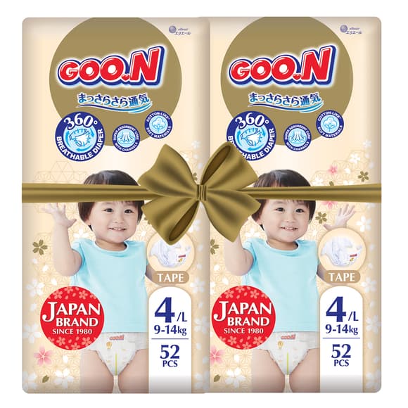 Подгузники GOO.N Premium Soft для детей (размер 4(L), 9-14 kg, 104 шт.)