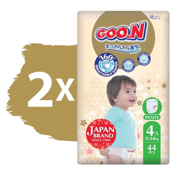 Трусики-подгузники GOO.N Premium Soft для детей (размер 4(L), 9-14 kg, 88 шт.)