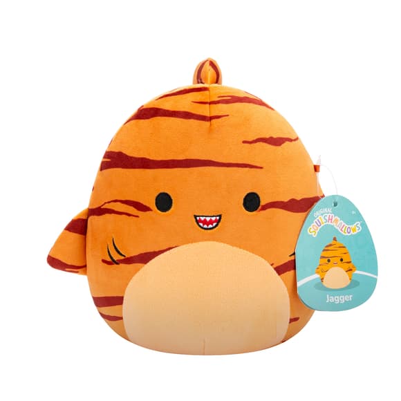 Мягкая игрушка Squishmallows – Тигровая акула Джаггер (19 cm)