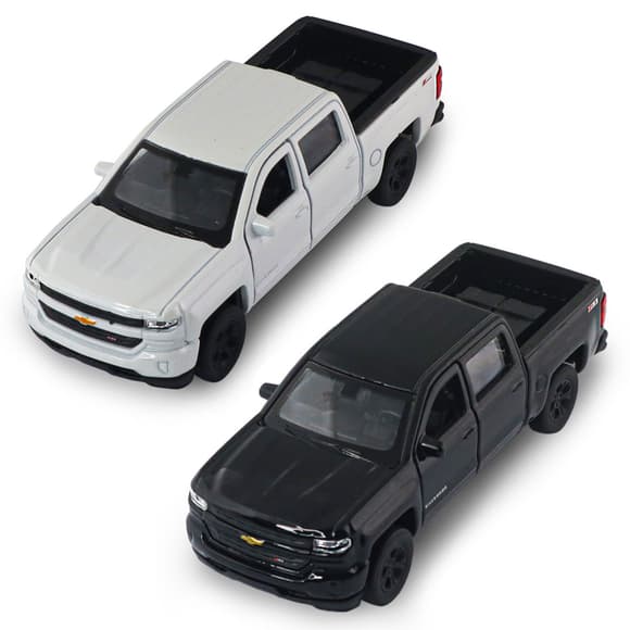 Автомодель - Chevrolet Silverado 2017 (перламутрово-білий, чорний)