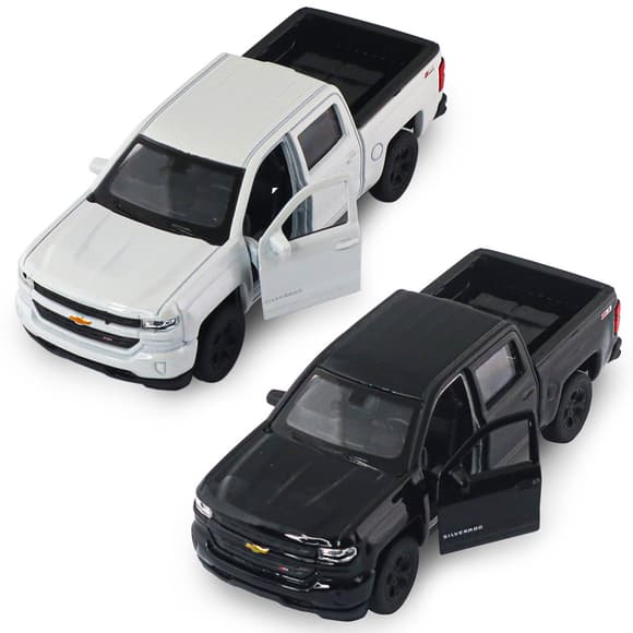 Автомодель - Chevrolet Silverado 2017 (перламутрово-білий, чорний)