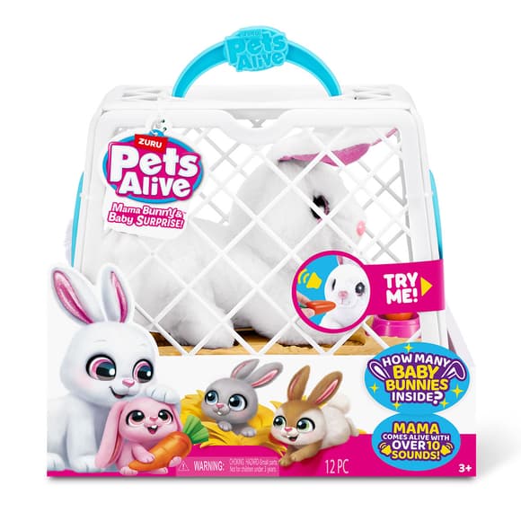 Интерактивный игровой набор Pets Alive – Мама крольчиха с сюрпризом