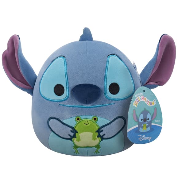 Мягкая игрушка Squishmallows серии Disney - Стич с лягушкой (17 см)