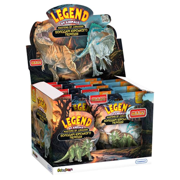 Дисплей стретч-игрушек серии Legend of animals Макси – Властелины Юрского периода (12 шт.)