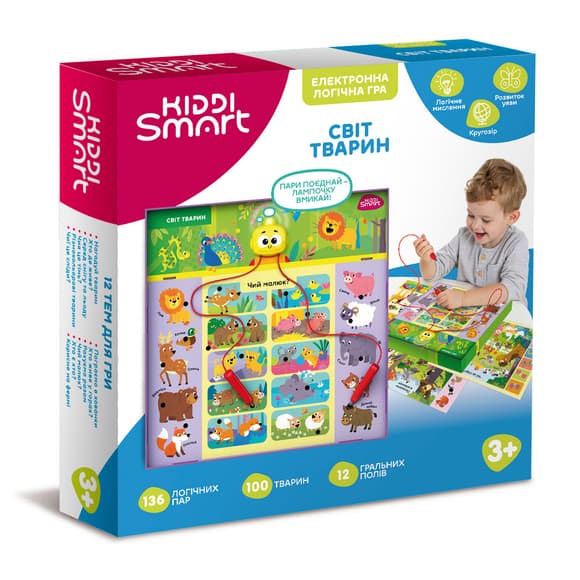 Электронная логическая игра Kiddi Smart – Викторина Мир животных S2