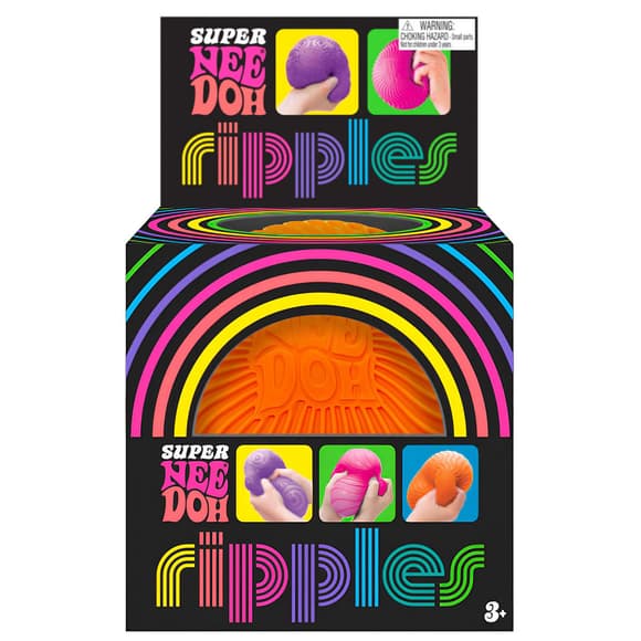 Игрушка-антистресс NeeDoh серии Super – Яркие волны (оранжевый)