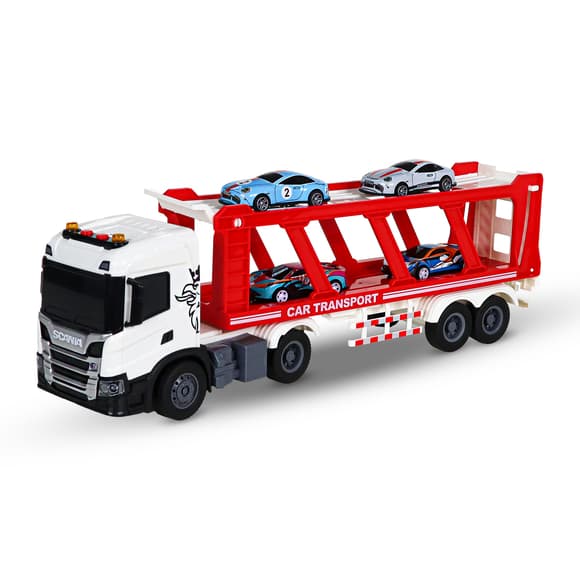 Игровой набор серии Large Truck – Автоперевозчик Scania (4 машины, свет, звук)