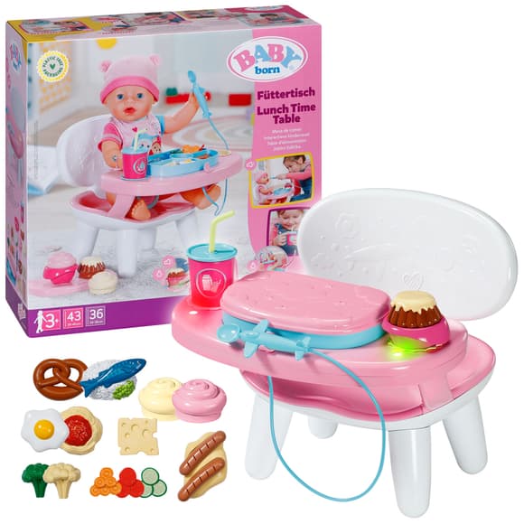 Интерактивный столик для кормления куклы Baby Born – Время обеда (свет, звук)
