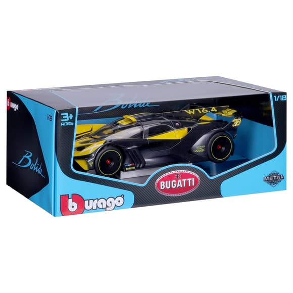 Автомодель - Bugatti Bolide (черно-желтый, 1:18)