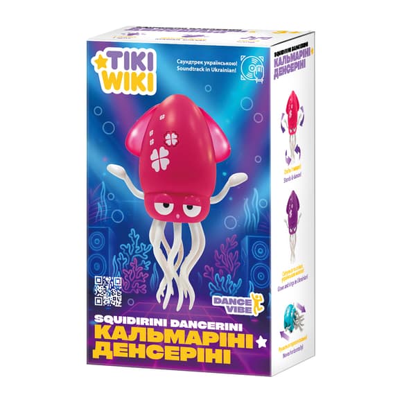 Інтерактивна іграшка Tiki Wiki – Кальмаріні денсеріні (світло, українською, бірюзовий)