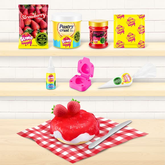Игровой набор со слаймами Slime Mart серии Shopping Bag – Клубн ичный чизкейк