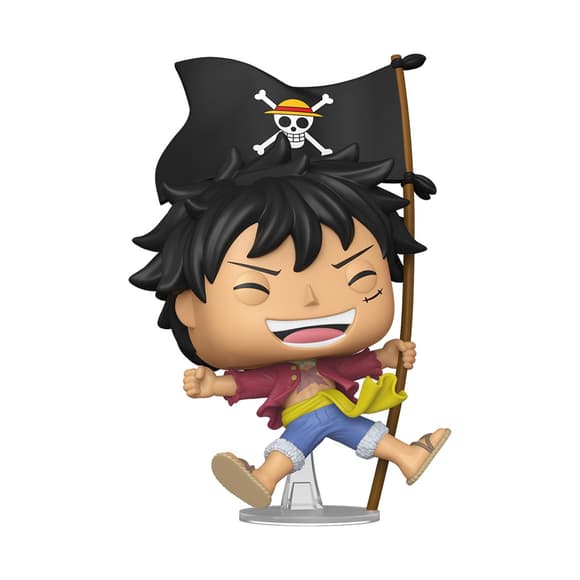 Игровая фигурка Funko POP! серии Большой куш - Луффи с флагом