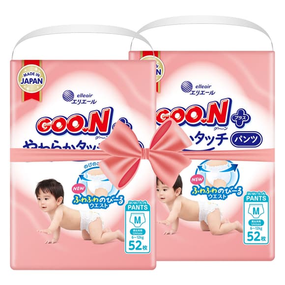 Трусики-підгузки Goo.N Plus для дітей (розмір 3(M), 6-12 кг, 104 шт)