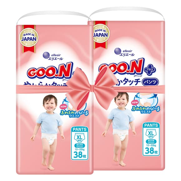 Трусики-підгузки Goo.N Plus для дітей (розмір 5(XL), 12-20 кг, 76 шт.)