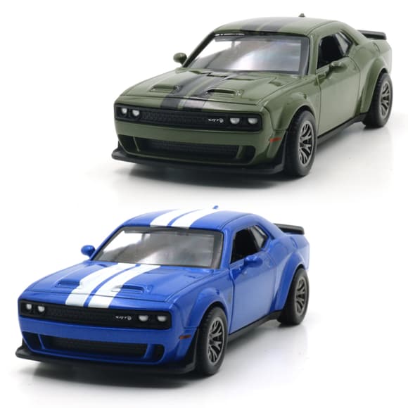 Автомодель - Dodge Challenger SRT Jailbreak 2022 (синий, зеленый)