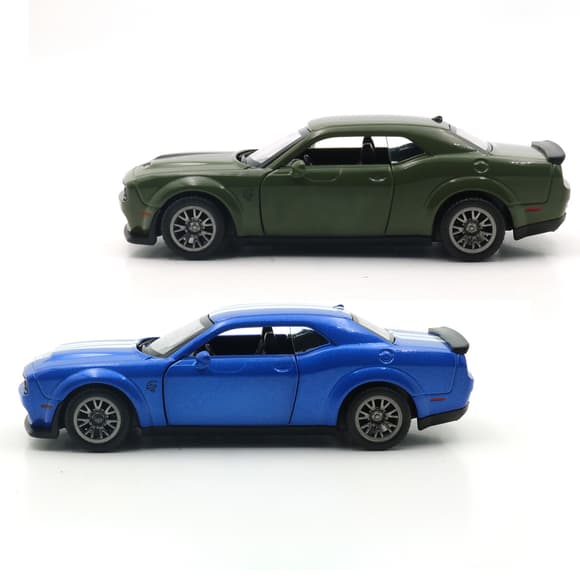 Автомодель - Dodge Challenger SRT Jailbreak 2022 (синий, зеленый)
