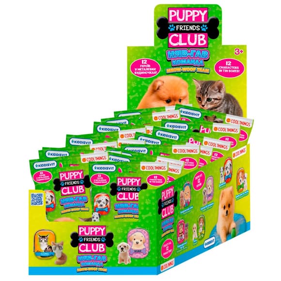 Дисплей фигурок-сюрпризов Cool Things серии Puppy Club - Мяу-Гав команда (24 шт.)
