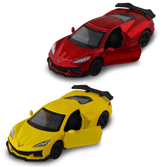 Автомодель – Chevrolet Corvette C8 Z06 2024 (желтый, красный)