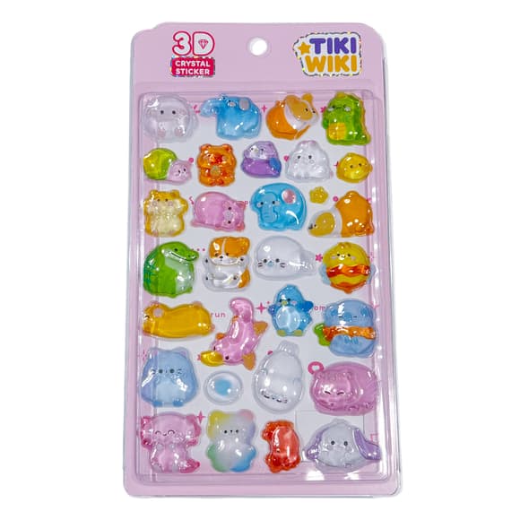 Набор 3D-наклеек Tiki Wiki серии Crystal – Тики милые животные