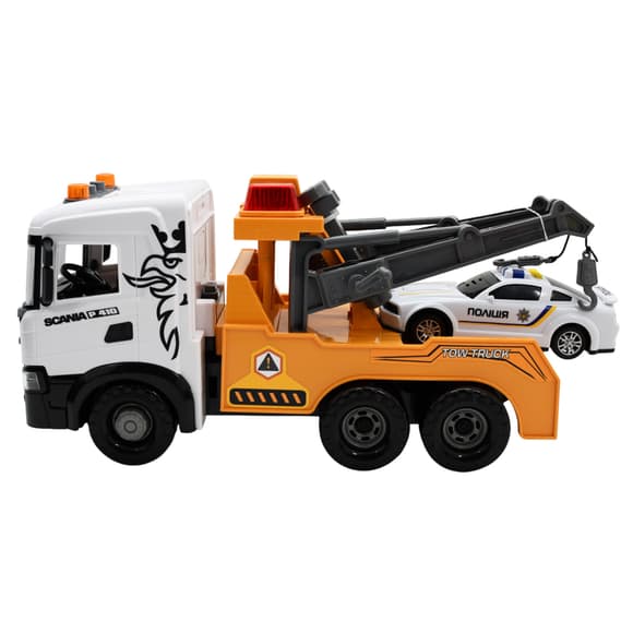 Игровой набор серии Mid Truck – Эвакуатор Scania с машиной полиции (свет, звук)