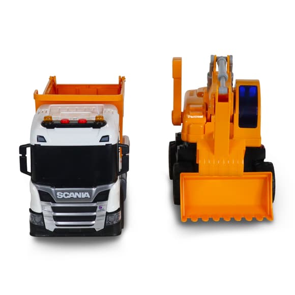 Ігровий набір серії 2 in 1 Truck – Самоскид Scania і екскаватор (світло, звук)