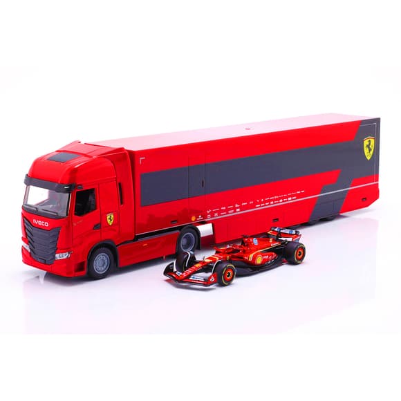 Игровой набор - Грузовик-тягач Iveco S-Way и болид SF-24 (1:43)