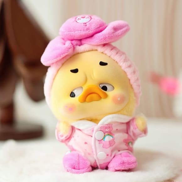 Коллекционная мягкая игрушка с кольцом POP TOP 1983toys серии Upset Duck x Care Bears - Будь радугой