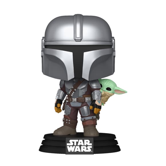 Игровая фигурка Funko POP! серии Мандалорец - Мандалорец с Грогу на спине