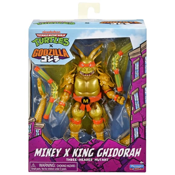 Фігурка TMNT x Godzilla – Майкі в образі Короля Гідори