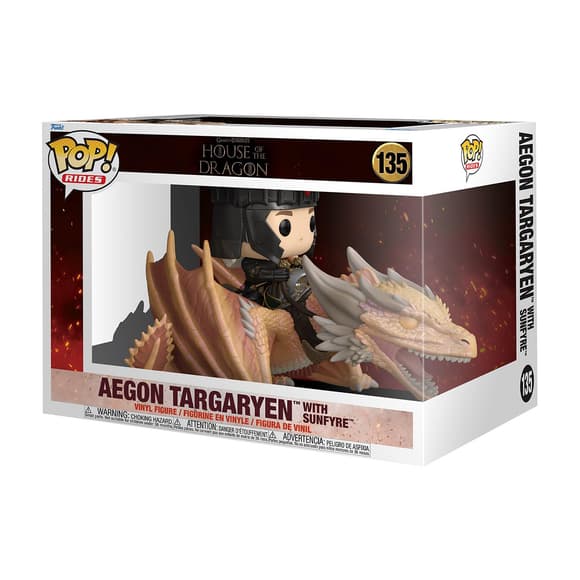 Ігрова фігурка Funko POP! Rides серії Дім Дракона S4 - Ейґон Тарґарієн і Сонцежар
