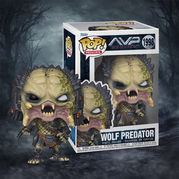 Ігрова фігурка Funko POP! серії Чужі проти Хижака S3 - Хижак (Wolf) (W/CH)
