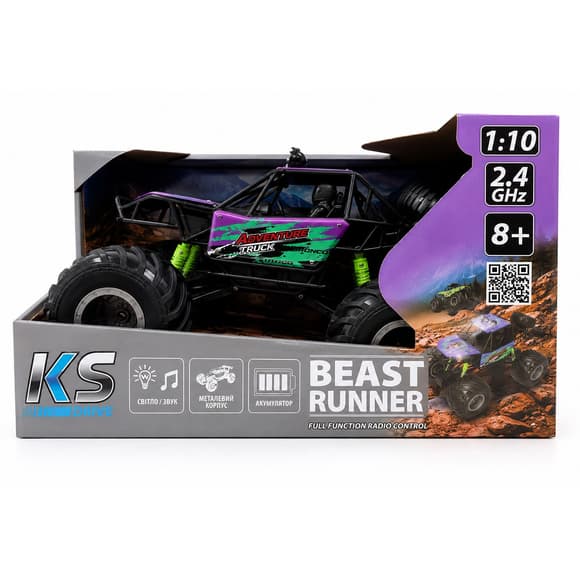 Автомобіль KS Drive на р/к - Beast Runner (2.4 GHz, акум. 7.4 V, бузковий)