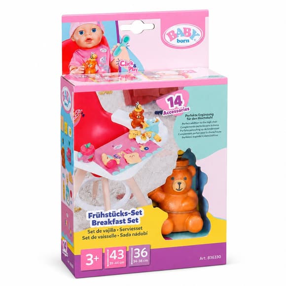 Ігровий набір Baby Born серії Click & Play – Сніданок для ляльки