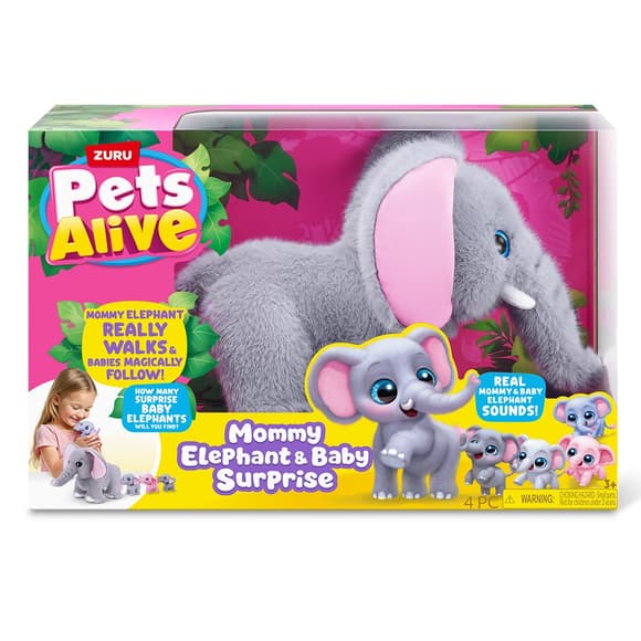 Інтерактивний ігровий набір Pets Alive – Мама слониха з сюрпризом