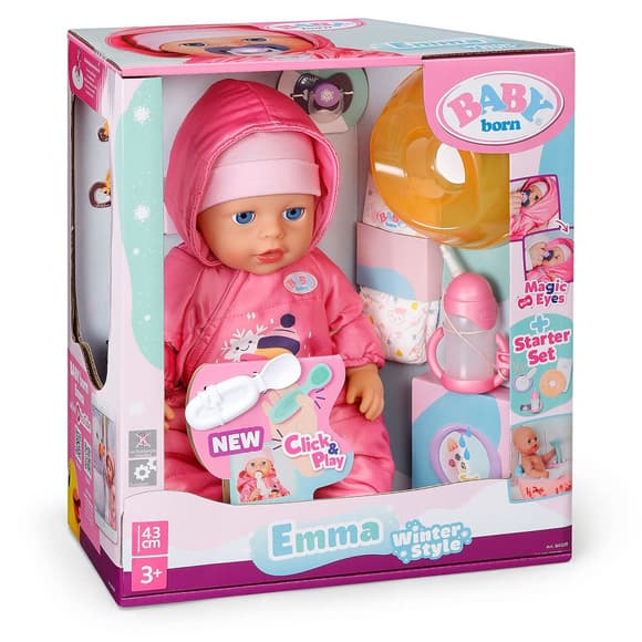 Лялька Baby Born серії Click & Play – Зимовий стиль Емми (43 см)