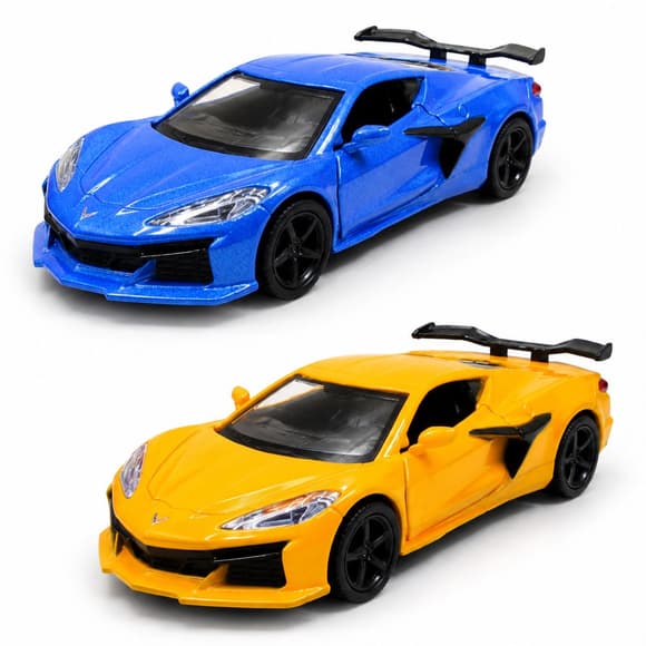 Автомодель – Chevrolet Corvette Z06 2023 (синий, оранжевый)