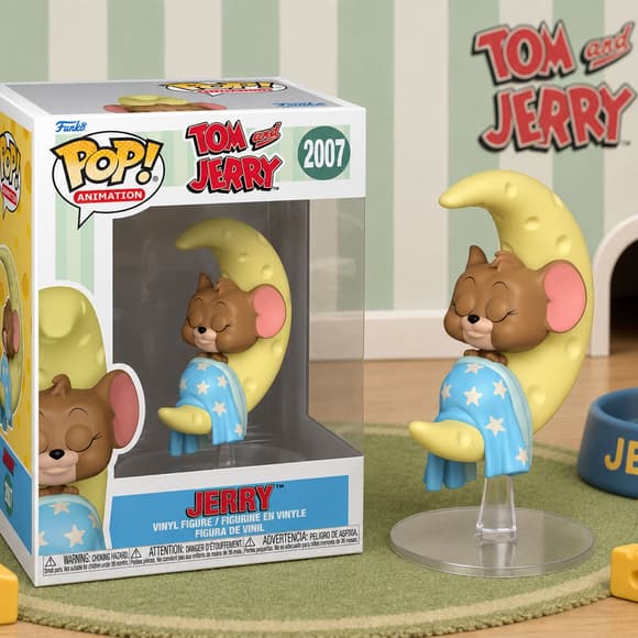 Игровая фигурка Funko POP! серии Том и Джерри S4 - Джерри на сырной луне