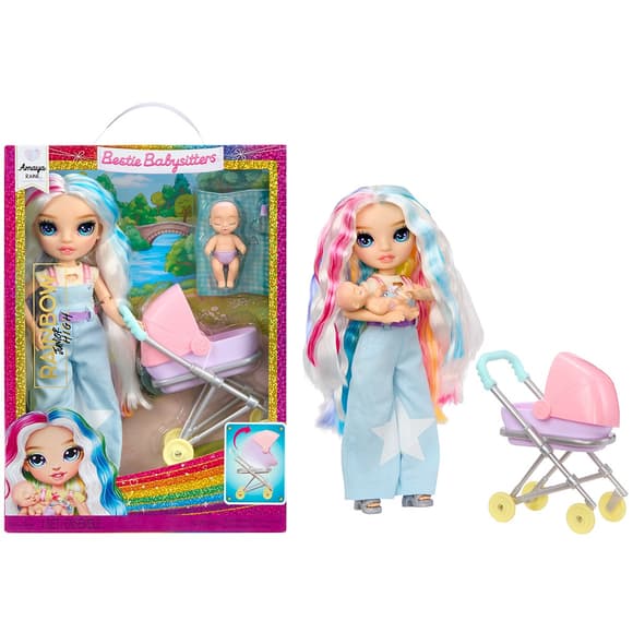 Ігровий набір з ляльками Rainbow High серії Junior High Babysitters — Амая