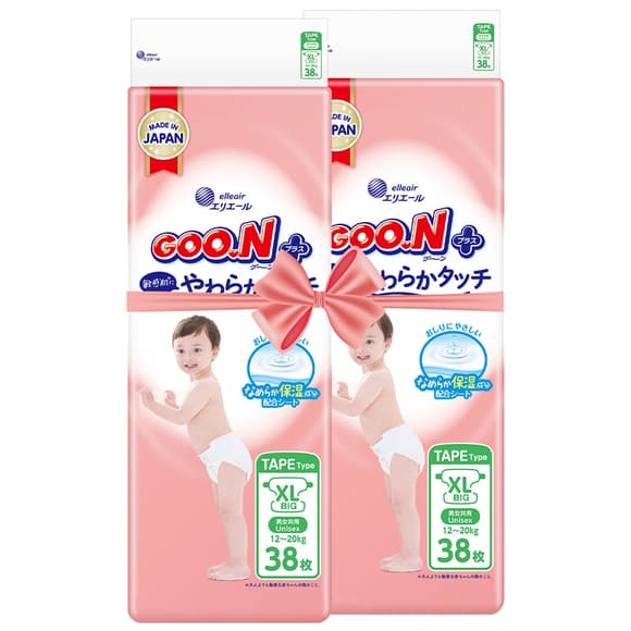 Підгузки Goo.N Plus для дітей (розмір 5(XL), 12-20 кг, 76 шт.)