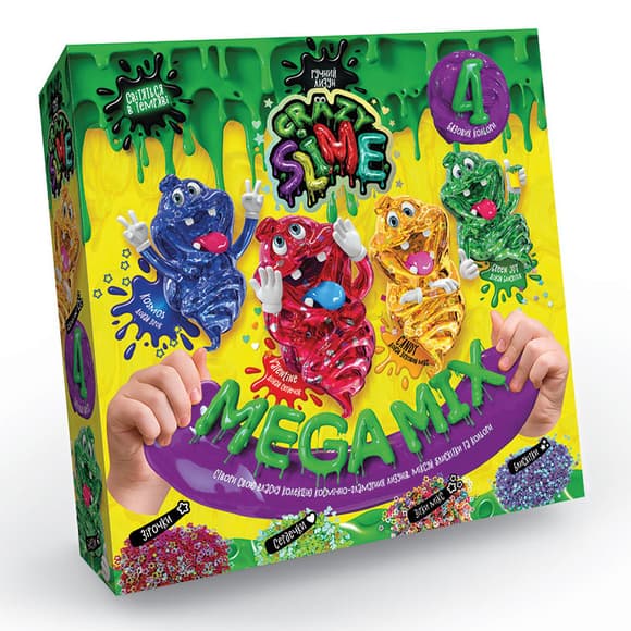 Ігровий набір для проведення дослідів "Crazy Slime" SLM-03, 4в1 