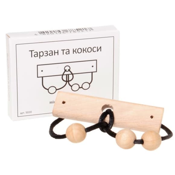 Мини головоломка Тарзан и кокосы Заморочка 5020 деревянная                                               