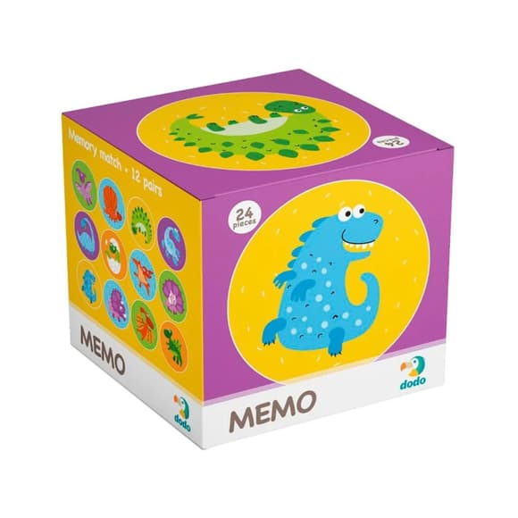 Дитяча настільна гра мемо "Динозаври" DoDo 300142, 24 фішки
